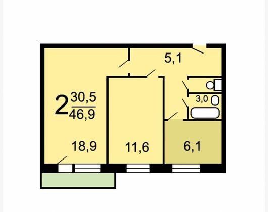 Продажа 1 комнаты, 11,6 м², 7/12 этаж