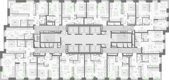 Продажа 1-комнатной квартиры 42,2 м², 19/57 этаж