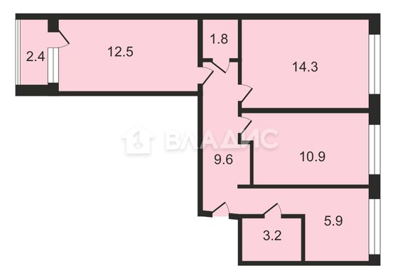 Продажа 3-комнатной квартиры 58,2 м², 2/9 этаж