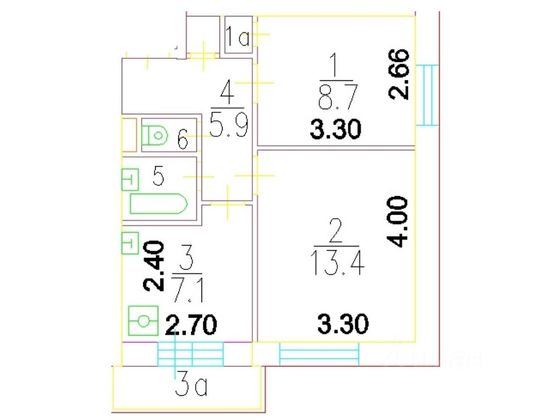 Продажа 2-комнатной квартиры 38,4 м², 12/12 этаж