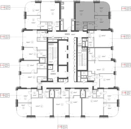 Продажа 2-комнатной квартиры 55,8 м², 26/53 этаж