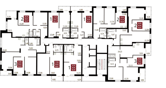 Продажа 3-комнатной квартиры 94,1 м², 9/17 этаж