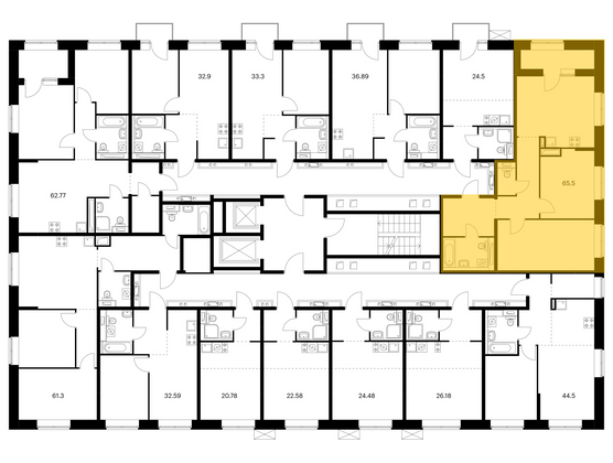 Продажа 2-комнатной квартиры 65,5 м², 2/10 этаж