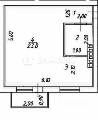 Продажа 1-комнатной квартиры 33,1 м², 3/3 этаж