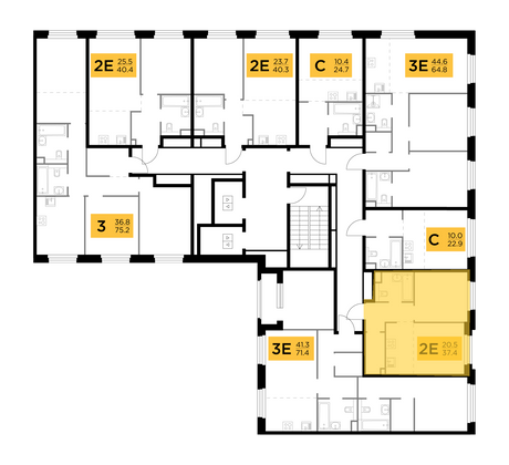 Продажа 2-комнатной квартиры 37,4 м², 13/20 этаж