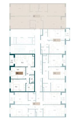 Продажа 2-комнатной квартиры 67,3 м², 2/28 этаж