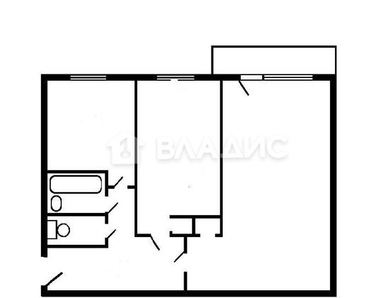 Продажа 2-комнатной квартиры 44 м², 3/5 этаж