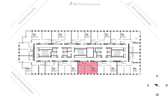 Продажа 2-комнатной квартиры 60,4 м², 32/40 этаж