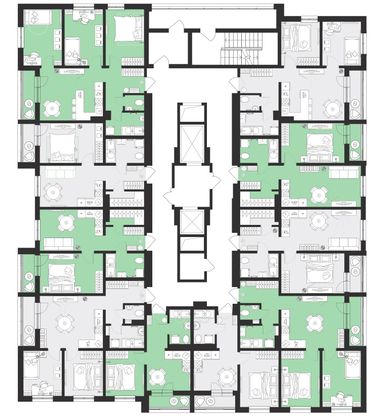 Продажа квартиры-студии 42,1 м², 3/13 этаж