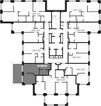 Продажа 1-комнатной квартиры 44,9 м², 6/15 этаж