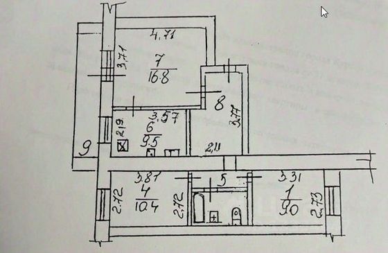 Продажа 3-комнатной квартиры 57,2 м², 6/9 этаж