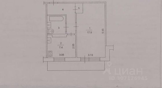 Продажа 1-комнатной квартиры 35,9 м², 9/10 этаж