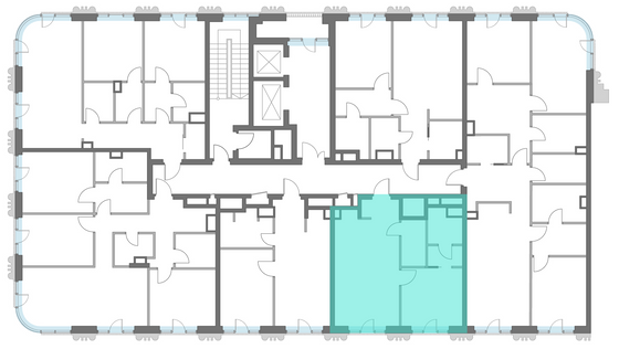 Продажа 1-комнатной квартиры 52,1 м², 2/14 этаж