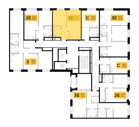Продажа 2-комнатной квартиры 40,3 м², 11/20 этаж