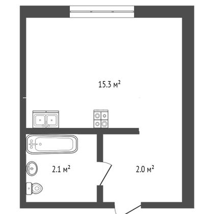 Продажа квартиры-студии 19,4 м², 3/3 этаж