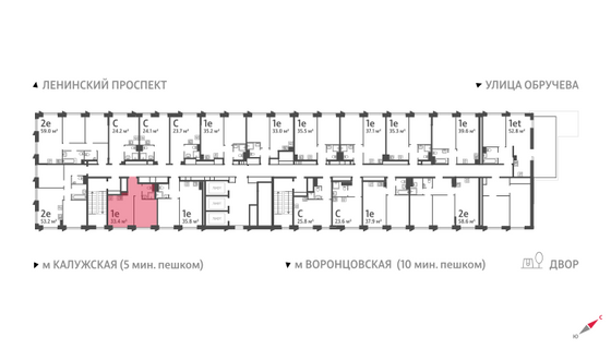 Продажа 1-комнатной квартиры 33,4 м², 17/58 этаж