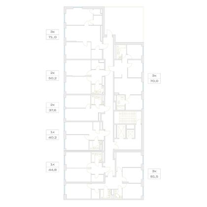 Продажа 3-комнатной квартиры 70 м², 12/23 этаж