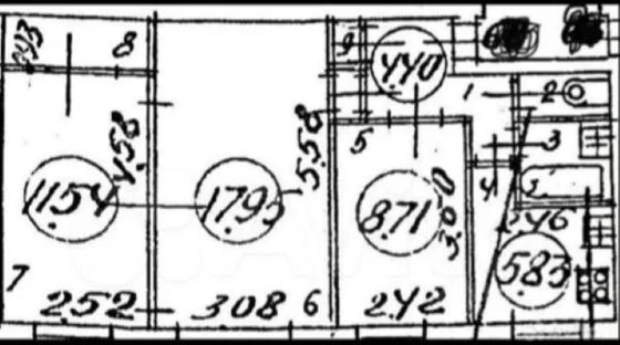 Продажа 3-комнатной квартиры 55,3 м², 1/5 этаж