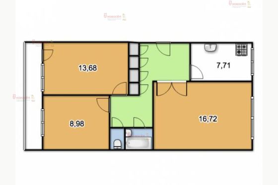 Продажа 3-комнатной квартиры 78 м², 4/25 этаж