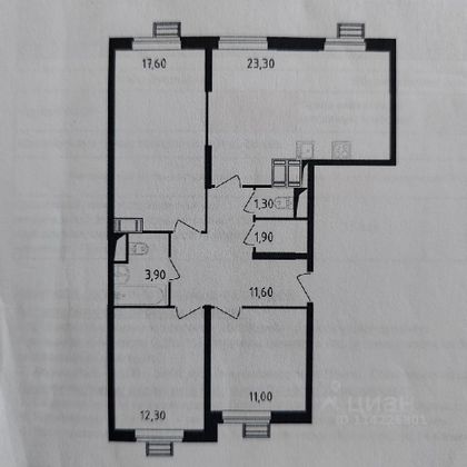 Продажа 3-комнатной квартиры 81,7 м², 21/23 этаж