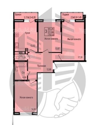 Продажа 3-комнатной квартиры 78 м², 12/16 этаж