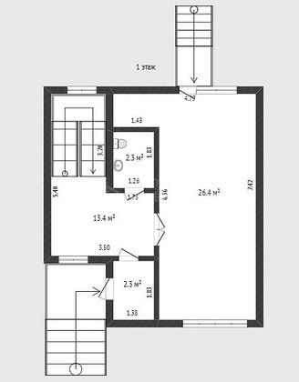 Продажа дома, 89,7 м², с участком 3 сотки