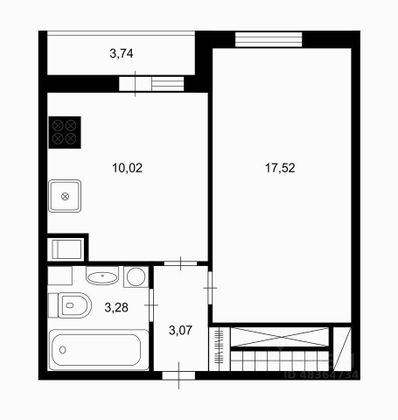 Продажа 1-комнатной квартиры 33 м², 6/6 этаж