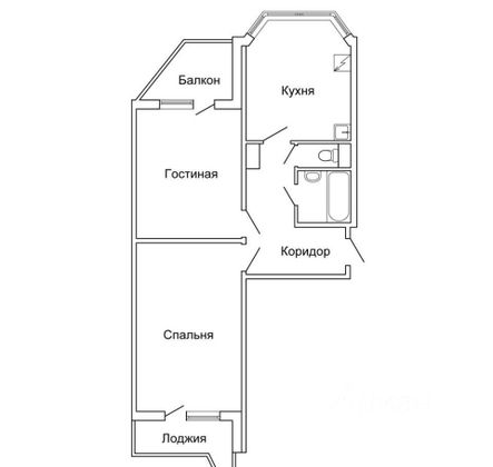 Продажа 2-комнатной квартиры 58 м², 2/14 этаж