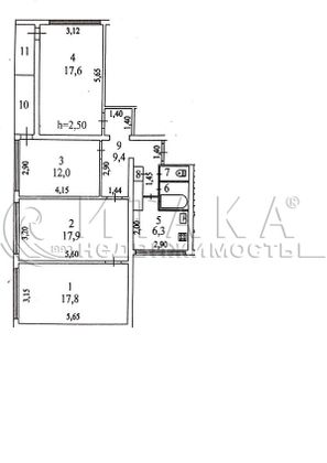 Продажа 4-комнатной квартиры 86,9 м², 1/9 этаж