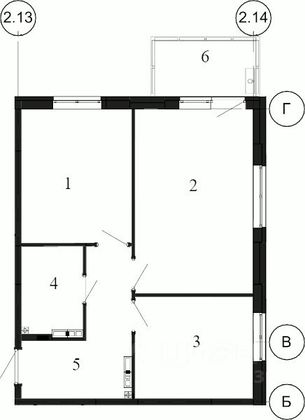 Продажа 2-комнатной квартиры 53,5 м², 5/5 этаж