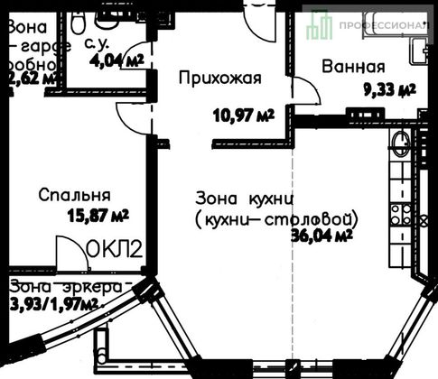 Продажа 2-комнатной квартиры 80,8 м², 1/16 этаж