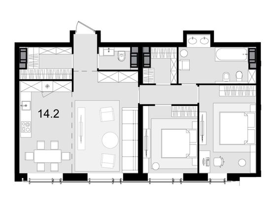 Продажа 3-комнатной квартиры 87,1 м², 47/47 этаж