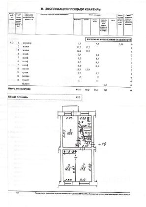 Продажа 3-комнатной квартиры 62,2 м², 2/5 этаж