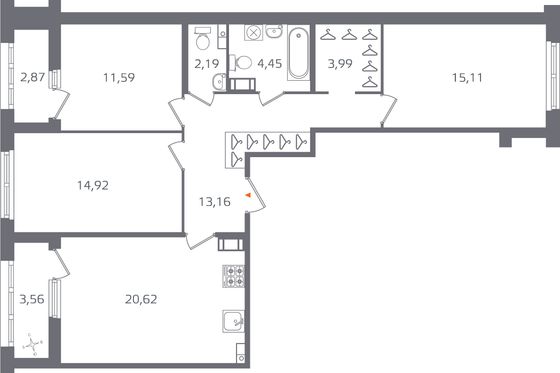 Продажа 3-комнатной квартиры 89,3 м², 6/10 этаж