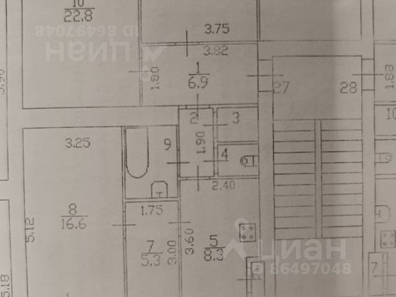 Продажа 1 комнаты, 22,8 м², 2/4 этаж