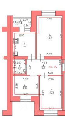 Продажа 3-комнатной квартиры 65 м², 3/4 этаж