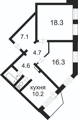 Продажа 2-комнатной квартиры 64,8 м², 16/17 этаж