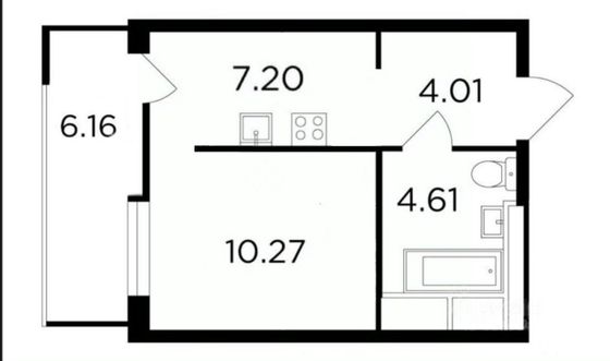 Продажа 1-комнатной квартиры 32 м², 3/24 этаж