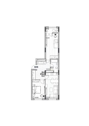 Продажа 2-комнатной квартиры 67,8 м², 6/24 этаж