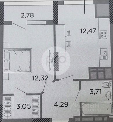 Продажа 1-комнатной квартиры 37,2 м², 14/24 этаж