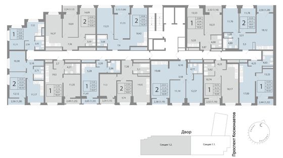 Продажа квартиры-студии 53,3 м², 16/26 этаж