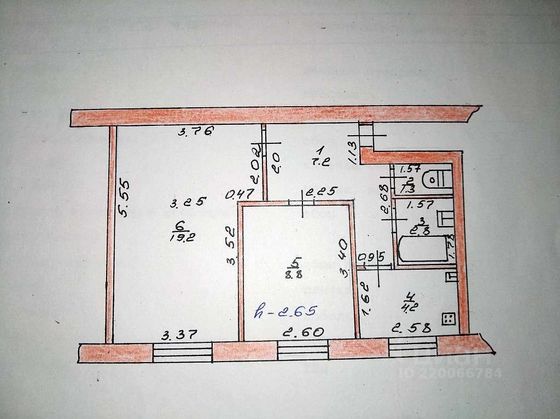 Продажа 2-комнатной квартиры 43,5 м², 1/3 этаж