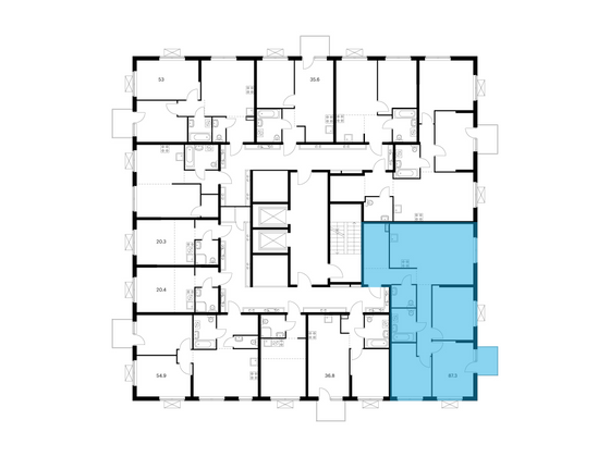 Продажа 3-комнатной квартиры 87,3 м², 11/17 этаж