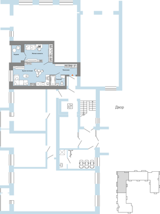 Продажа 2-комнатной квартиры 47 м², 1/7 этаж