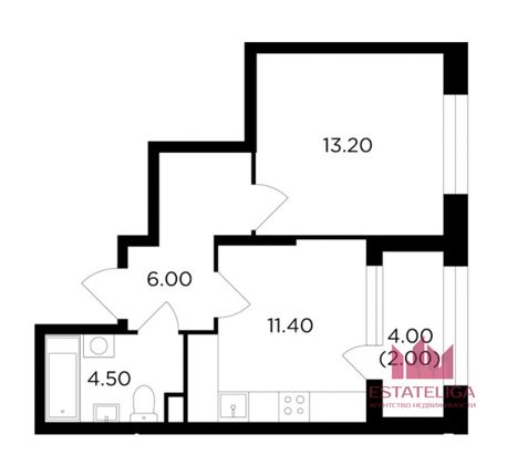 Продажа 1-комнатной квартиры 37,1 м², 18/18 этаж