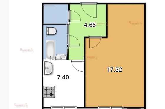 Продажа 1-комнатной квартиры 31,7 м², 8/10 этаж