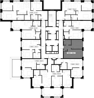 Продажа 1-комнатной квартиры 39,6 м², 6/15 этаж