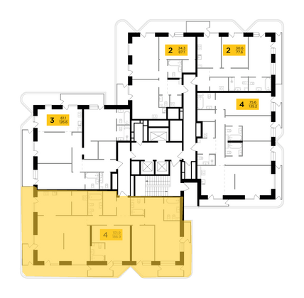 Продажа 4-комнатной квартиры 186,9 м², 17/19 этаж