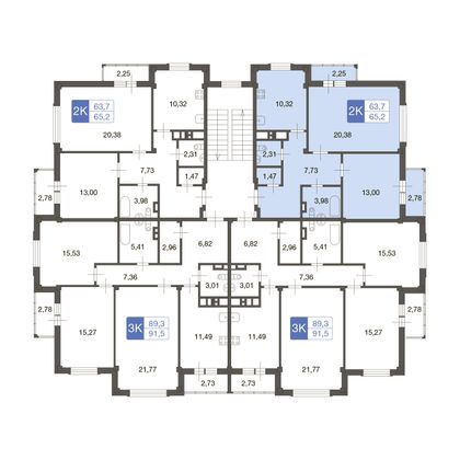 Продажа 2-комнатной квартиры 63,8 м², 1/3 этаж