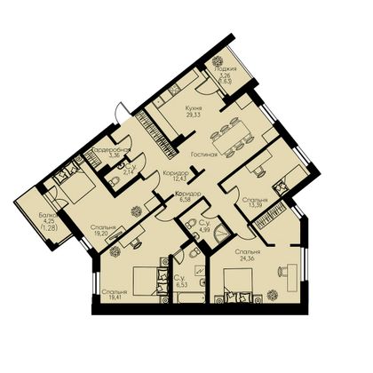 Продажа 4-комнатной квартиры 144,6 м², 10/11 этаж